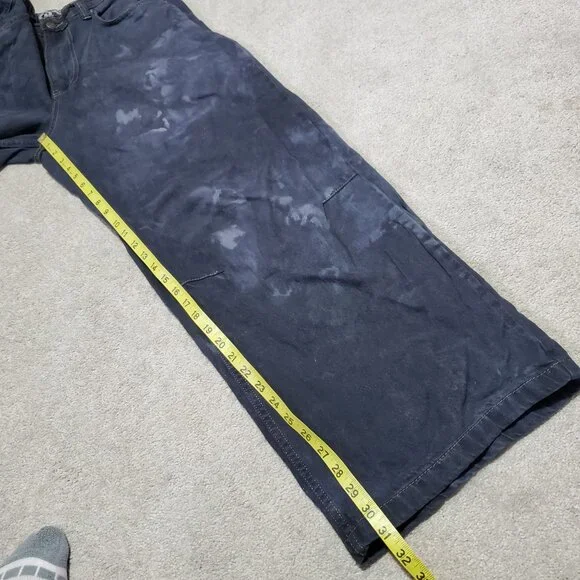 JADED LONDON Low-Rise Colossus Fit Jeans Extreme Wide Bleach Dye Womens 14 x 31" - Picture 14 of 16